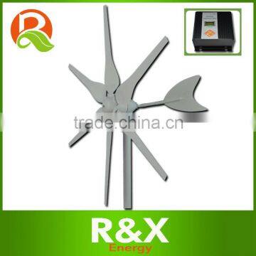Brand New 300W Wind Generator for Marine&land With 6 PCS Blades+wind/solar Hybrid Controller(LCD Display).