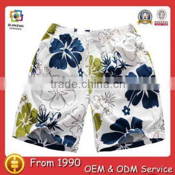 Floral mens casual cotton cheap beach pants