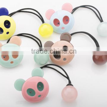 Children plain elastic band metal free elastic hair band plastic bead decorative hairband plain/simple elatic for hair