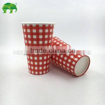 16oz double pe party paper cup with custom printed