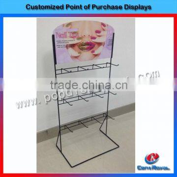 Hot selling 3 layers hangering lip gloss display stand