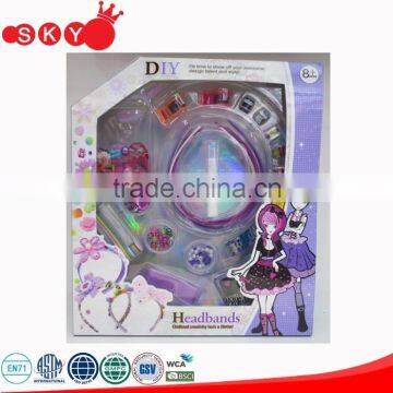 2016 High quality kids diy toy jewelry set DIY girls beauty makeover toy