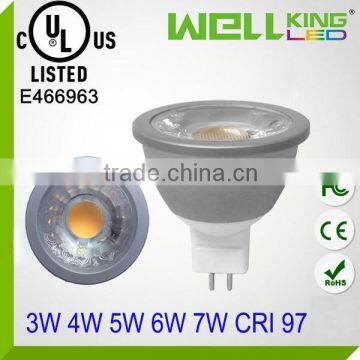 UL cri 90 95 97 3W 4W 5w cob led 6w mr16 gu5.3 mr16 spot light fixture