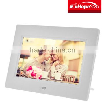 Professional manufacturer advertising black/white 7 inch digital photo frame