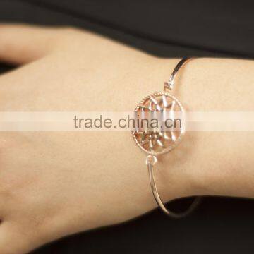 Daily wear rose gold openable wire stainless steel bangle