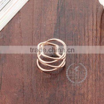 Rose gold plated stainless steel hollow ring fashion women ring wedding jewelry 6210037