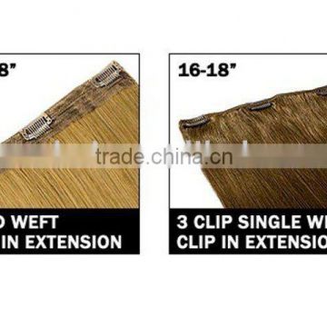 Geniune Clips Hair Extension - Single Drawn Virgin Cuticle Hair Extension