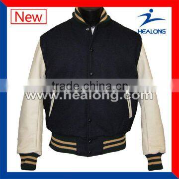 Cheap Custom Varsity Jacket With Leather Sleeves