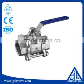 3pc Thread 1000WOG stainless steel ball valve