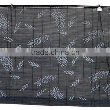 black printting bamboo blind