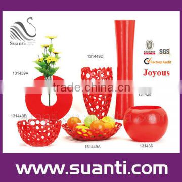 New products china style wedding decoration items red vases wholesale