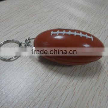 football shaped plastic bottle opener with keychain