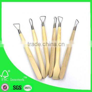 6pcs Hand Clay Pottery tools set with steel ribbon blades /sculpting tools