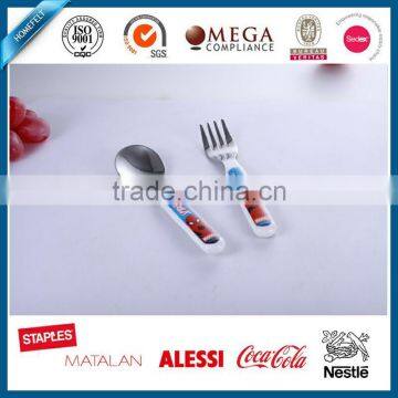 Colored Plastic Handle Cutlery/baby Dinnerware Set