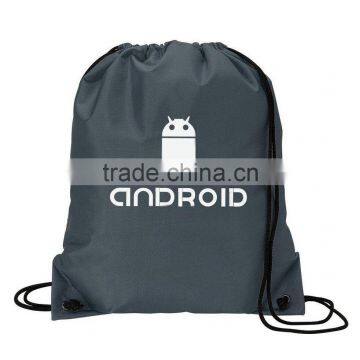 gray polyester drawstring bagback