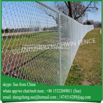 Anti UV 3mm Hot galvanized chainlink fence for Saudi arabia