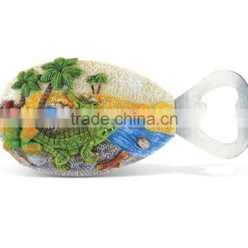 Alligator Resin Stone Finish Magnet With Bottle Opener photo-2