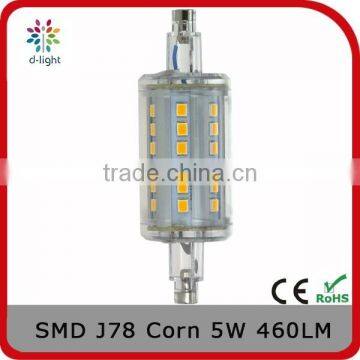 J78 460lm 5w replacement 50w R7S smd 5050 corn led light with UL standard