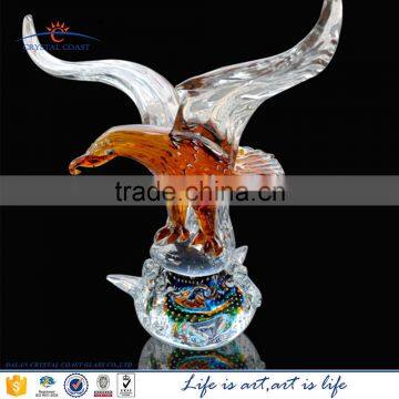 elegant eagle shape carve murano glass sculpture wholesale