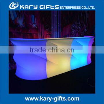 PE Plastic Led Wave Shape Bar Furniture Counter Table for Led Event Use photo-3