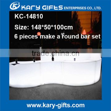 Cheap China Led Bar Dining Table Glowing Plastic Illuminated Bar Table