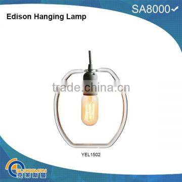 Edison glass hanging light pendant lamp