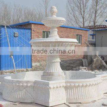 Stone Garden Products Cheap White Marble 2 Tier Water Fountains photo-2