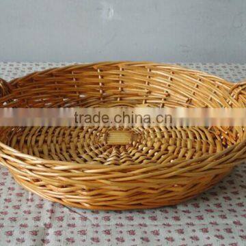 hotsale wicker fruit tray basket wicker food tray basket with handle
