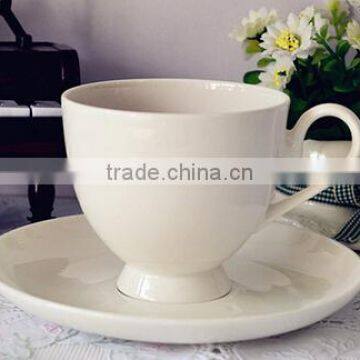 Haonai popular high quality elegant coffee cup and saucer sets