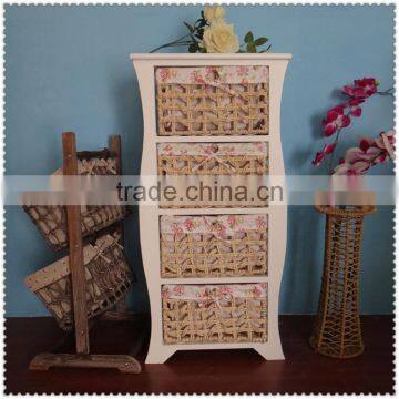 Elegance Rural Style Wood Cabinet With 7 Wicker Drawers Wholesale photo-5