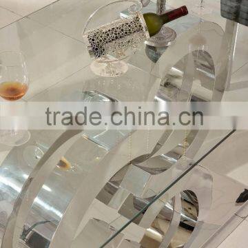 TH286-1 Home Furniture Tempered Glass Top Dining Set photo-2