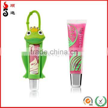 Promotional products cute silicon gel portable lip gloss holder