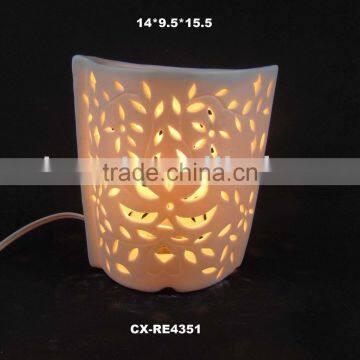 Porcelain wax warmer--Ceramic oil burnerlain--Stoneware active glazed stove,lighted ceramic christmas tree