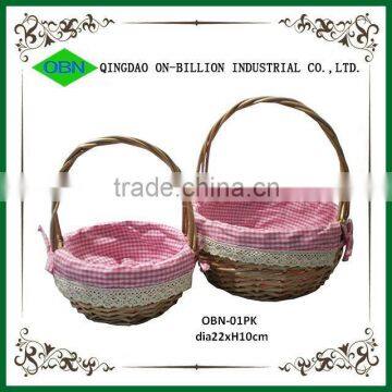 Lovely Decorated Willow Basket Flower Girl photo-2