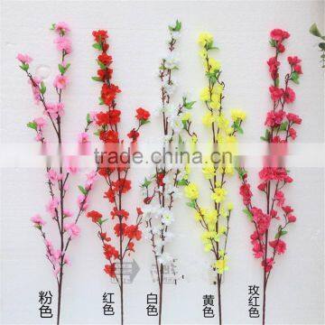 SJ20170011 Artificial Peach Flower Branch Fake Silk Peach Branch Decoration photo-3