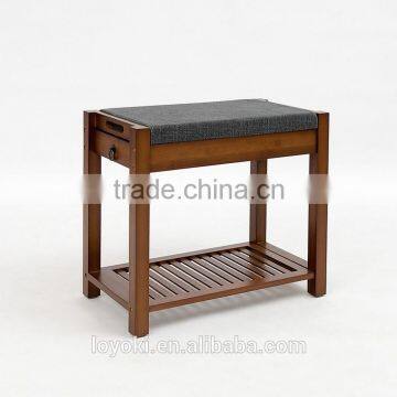 Bamboo Shoe Storage Natural Bamboo Shoes Rack With Tatami Shoe Bench With Drawer Organizers photo-2