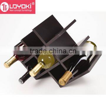 New Design W Shape 8 Bottle Tabletop Wine Display MDF WOODen Wine Rack Wholesale photo-2