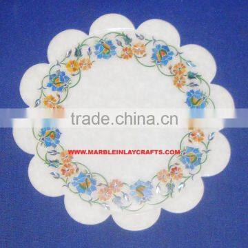 Fashionable Marble Inlay Plate