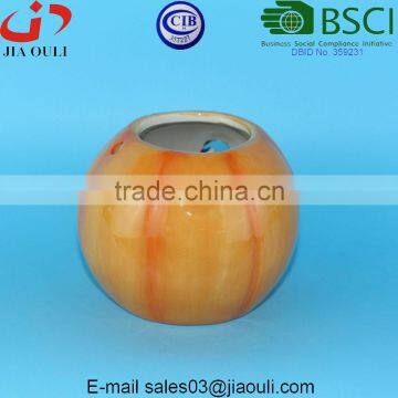 Popular Sales Ceramic Halloween Pumpkin Candle Holder photo-3
