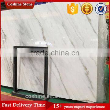 Best quality Guangxi white marble slab with grey veins