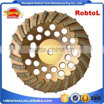 125mm Turbo Row Waved Spiral Diamond Grinding Disc Cup Wheel for Concrete Floor 5" Cutting Tools Abrasive Polishing Grinder photo-2