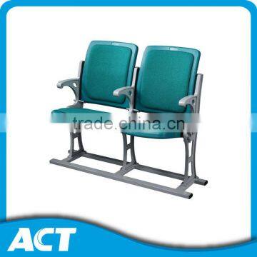 Semi-upholstered HDPE blow moulded foldable stadium chair for indoor