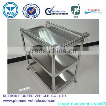 Brush or satin Medical Stainless steel trolley(ISO Approved)