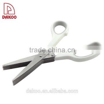 White Color Sand Polishing 5-Layers Herb Kitchen Scissors photo-6