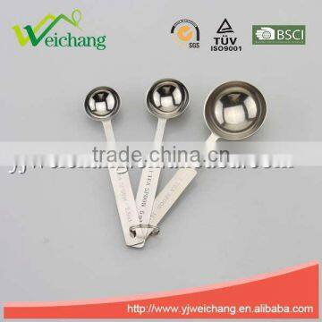 WCJ600 Stainless Steel Measuring Spoon ,Set of 3,circular Shape photo-2