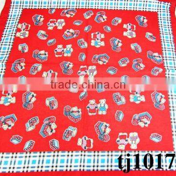 Stylish Multifunctional Red Lattice Bandana as Neckerchief, Headwear, Etc. photo-3