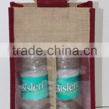 Eco-friendly Jute Bag Wine Bottle Bag Made in India photo-3