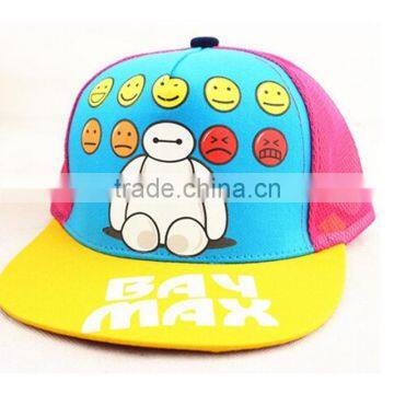 The New Children's Net Cap in Summer Smiling Face Flat Along the Hip-hop Baseball Hat Children's Sun Hat photo-5