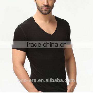 Wholesale Charcoal Bamboo Tshirts Custom Cut Man Tshirts