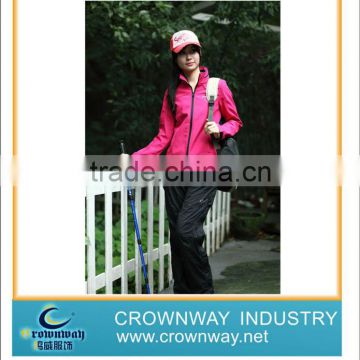 Couples soft shell jackets with reversed nylon zipper